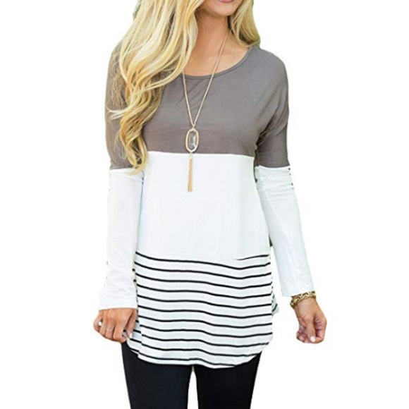 NWT Womens Back Lace Long Sleeve Blouse - Picture 2 of 5